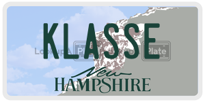 KLASSE  license plate in NH