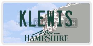 KLEWIS  license plate in NH