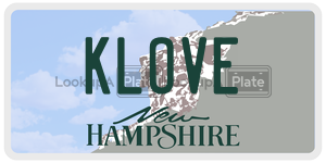 KLOVE license plate in New Hampshire