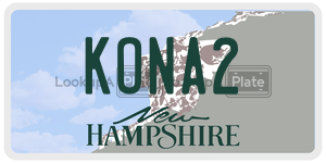 KONA2  license plate in NH