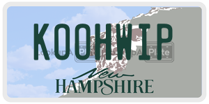 KOOHWIP  license plate in NH