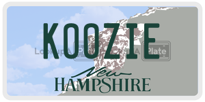 KOOZIE  license plate in NH