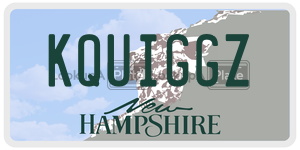 KQUIGGZ  license plate in NH