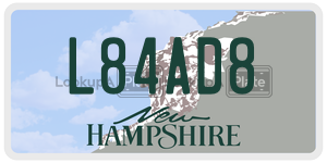 L84AD8 license plate in New Hampshire