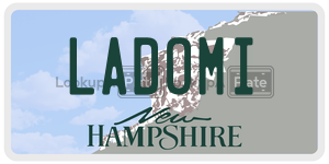 LADOMI  license plate in NH