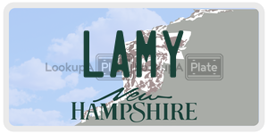 LAMY  license plate in NH