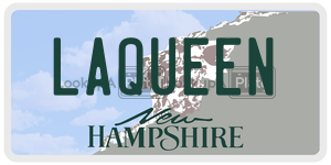 LAQUEEN  license plate in NH