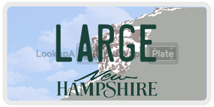 LARGE  license plate in NH
