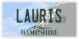 LAURIS  license plate in NH