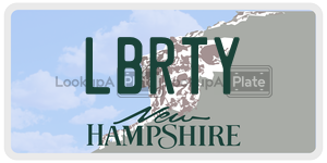 LBRTY  license plate in NH