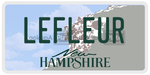 LEFLEUR  license plate in NH