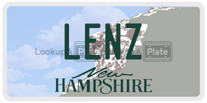 LENZ  license plate in NH