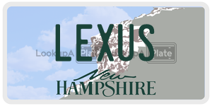 LEXUS  license plate in NH