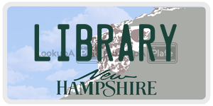 LIBRARY  license plate in NH