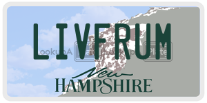 LIVFRUM  license plate in NH