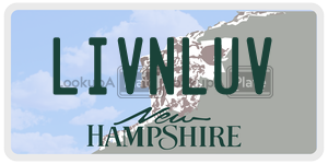 LIVNLUV license plate in New Hampshire