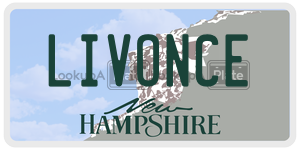 LIVONCE  license plate in NH
