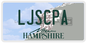 LJSCPA  license plate in NH