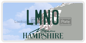 LMNO  license plate in NH