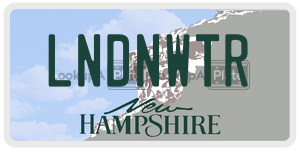 LNDNWTR  license plate in NH
