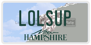 LOLSUP  license plate in NH