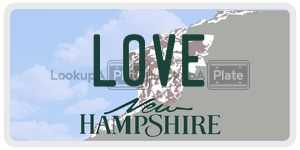 LOVE  license plate in NH