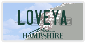 LOVEYA  license plate in NH