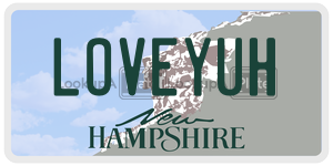 LOVEYUH  license plate in NH
