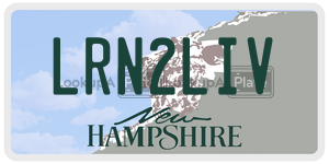 LRN2LIV  license plate in NH