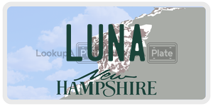 LUNA  license plate in NH