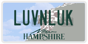 LUVNLUK  license plate in NH
