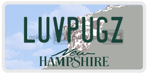 LUVPUGZ  license plate in NH