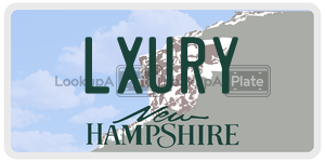 LXURY  license plate in NH
