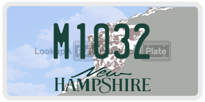 M1032  license plate in NH