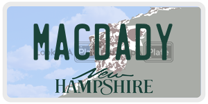 MACDADY  license plate in NH