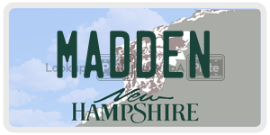 MADDEN  license plate in NH