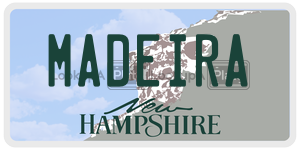 MADEIRA  license plate in NH