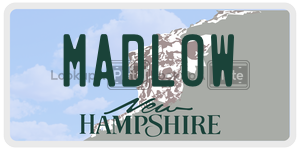 MADLOW license plate in New Hampshire