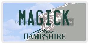 MAGICK  license plate in NH