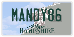 MANDY86  license plate in NH