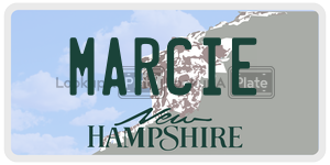 MARCIE  license plate in NH