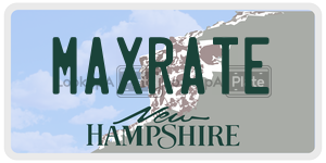 MAXRATE license plate in New Hampshire