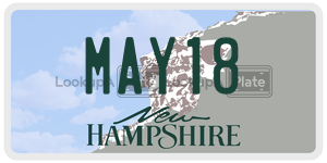 MAY18  license plate in NH