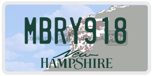 MBRY918  license plate in NH
