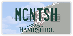 MCNTSH  license plate in NH