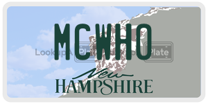 MCWHO  license plate in NH