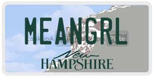 MEANGRL  license plate in NH