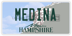 MEDINA  license plate in NH