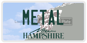 METAL  license plate in NH