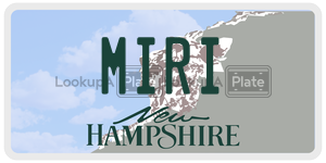 MIRI  license plate in NH